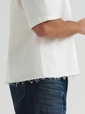 Men's Loose Full Zip Denim Shirt