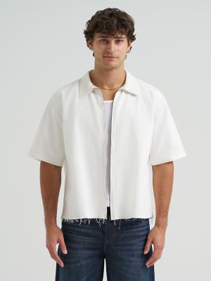 Men's Loose Full Zip Denim Shirt