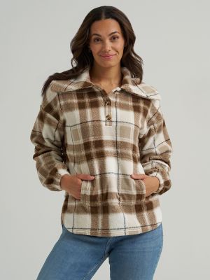 Women's Printed Sherpa Pullover