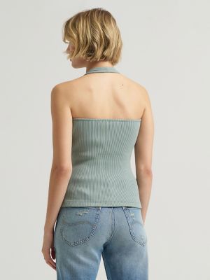 Women's Rib Knit Halter Top
