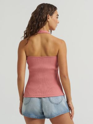 Women's Rib Knit Halter Top in Mallory