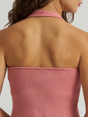 Women's Rib Knit Halter Top in Mallory