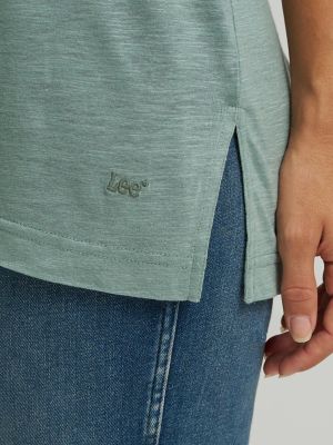 Women's Solid Scoop Neck Linen Tank Top