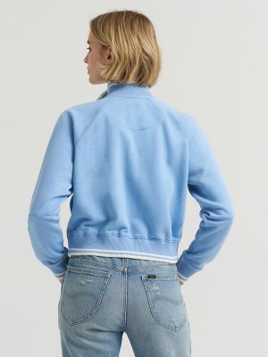 Women's Full Zip Logo Sweatshirt in Halogen
