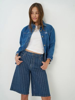 Womens Long Denim Short:Sonic Speed:32 alternative view