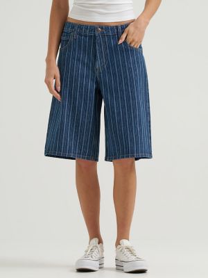 Womens Long Denim Short:Sonic Speed:32 alternative view 2