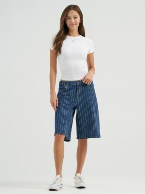 Womens Long Denim Short:Sonic Speed:32 alternative view 7