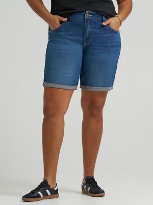 Women's Legendary Relaxed Denim Bermuda (Plus) in Calm Lake alternative view
