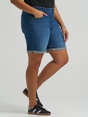 Women's Legendary Relaxed Denim Bermuda (Plus) in Calm Lake alternative view 3