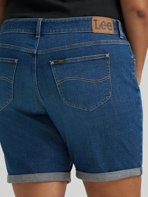 Women's Legendary Relaxed Denim Bermuda (Plus) in Calm Lake alternative view 4