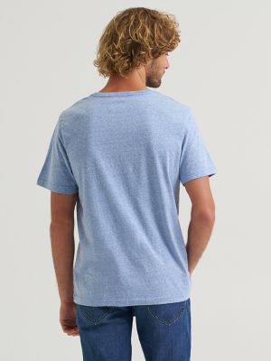 Men's Snow Heather Jersey Crew Tee in Royal Blue