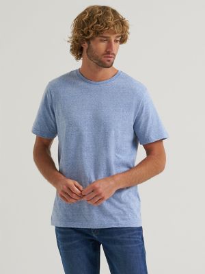 Men's Snow Heather Jersey Crew Tee in Royal Blue