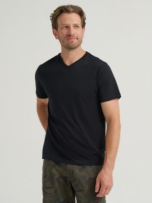 Men's V-Neck Tee in Black