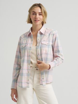 Women's Plaid Western Snap Front Shirt from Lee - $44.99