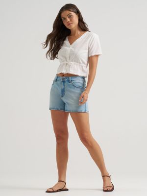 Women's Button Front Tie Top