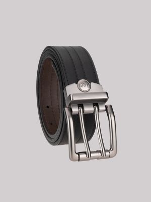 Men's Double Prong Roller Belt in Black/Brown alternative view 2