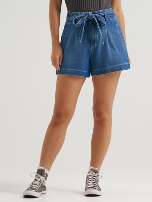 Women's High Rise Denim Bow Short
