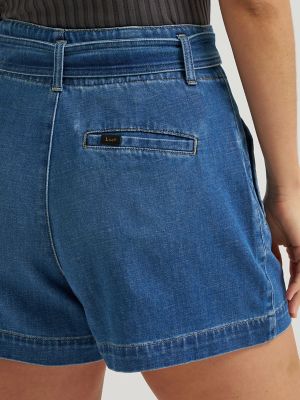 Women's High Rise Denim Bow Short