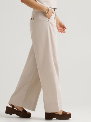 Women's Loose Pleated Trouser Pant in Putty alternative view 3