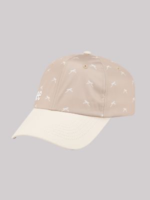 Womens All Over Bow Print Dad Cap:Beige:One Size alternative view 2