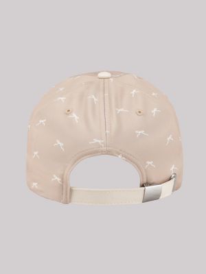 Womens All Over Bow Print Dad Cap:Beige:One Size alternative view 3