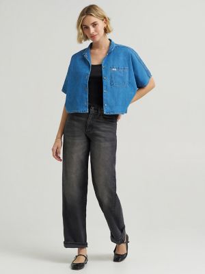 Women's Crop Resort Shirt