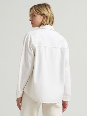 【ホワイト】オーバーシャツ <LADIES LINE> (LADIES) Women's Utility Overshirt | New Arrivals | Lee®