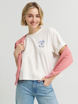Women's Boxy Fit Crafted Indigo Graphic Tee