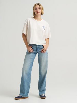 Women's Boxy Fit Crafted Indigo Graphic Tee