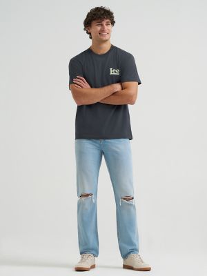 Men's Santa Monica Farmers Market Graphic Tee in Washed Black