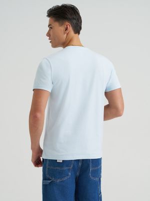 Men's Chainstitch Logo Tee in Beau Blue alternative view 3
