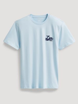 Men's Chainstitch Logo Tee in Beau Blue main view
