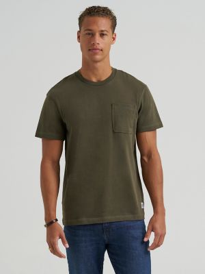 Men's Relaxed Fit Heavyweight Pocket Tee in Oak Moss alternative view