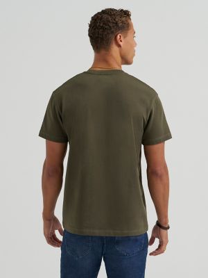 Men's Relaxed Fit Heavyweight Pocket Tee in Oak Moss alternative view 2