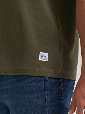 Men's Relaxed Fit Heavyweight Pocket Tee in Oak Moss alternative view 4