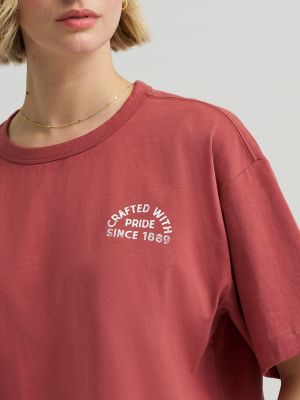 Women's Boxy Fit Crafted With Pride Graphic Tee
