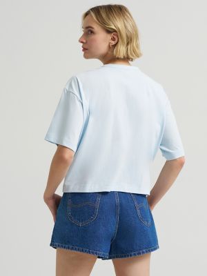 Women's Boxy Fit Embroidered Logo Tee