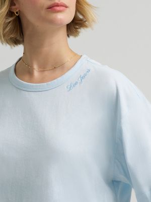 Women's Boxy Fit Embroidered Logo Tee