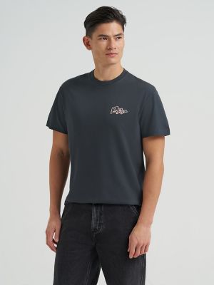 Men's Pennant Logo Tee in Washed Black alternative view