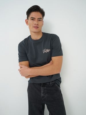 Men's Pennant Logo Tee in Washed Black alternative view 2