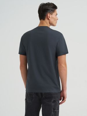 Men's Pennant Logo Tee in Washed Black alternative view 4