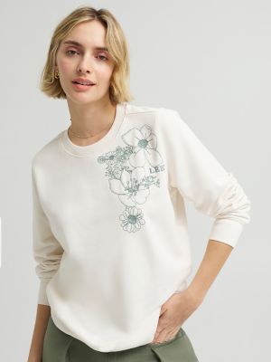 Women's Floral Embroidered Logo Sweatshirt