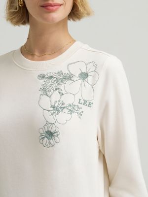 Women's Floral Embroidered Logo Sweatshirt