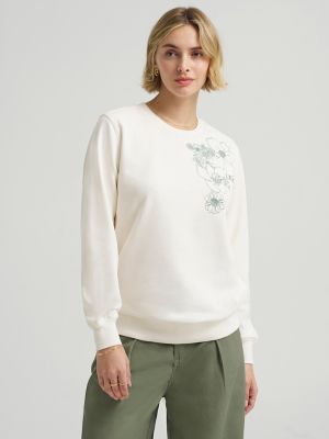 Women's Floral Embroidered Logo Sweatshirt
