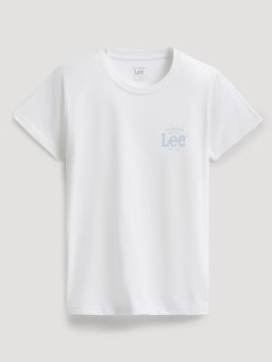 Women's Quality Denim Logo Tee in Bright White