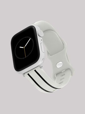 Stripe Silicone Universal Watchband:White:One Size alternative view