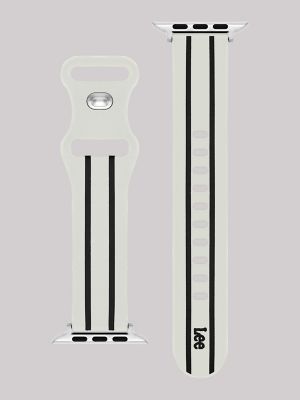 Stripe Silicone Universal Watchband:White:One Size alternative view 3