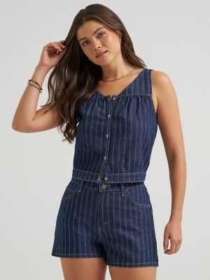 Women's V-Neck Stripe Tank Top