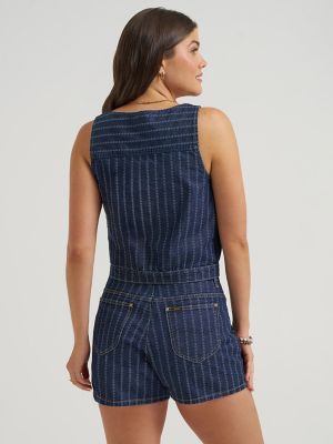Women's V-Neck Stripe Tank Top