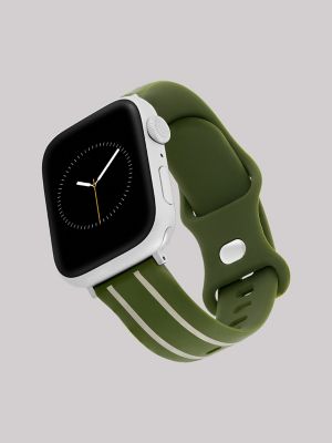 Stripe Silicone Universal Watchband:Green:One Size alternative view